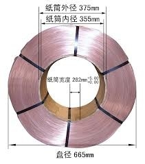 1.55mm Motorcycle Tire Bead Wire , Bronze Coated Tyre Wire Rustproofing