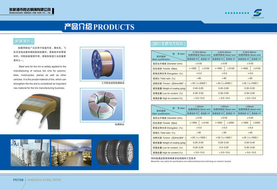 Carbon Copper Coated Tire Bead Wire High Tensile For Planes Φ 1.83mm