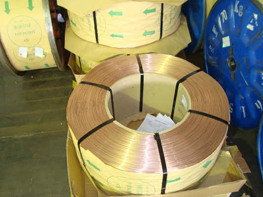 1.55mm Motorcycle Tire Bead Wire , Bronze Coated Tyre Wire Rustproofing